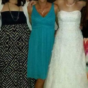 David's bridal bridesmaid chaffon dress